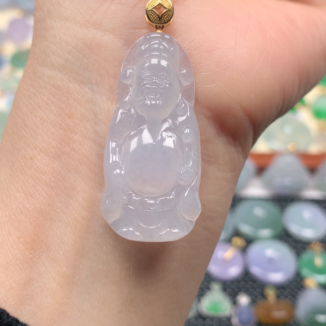 【闪购商品】翡翠吊坠(不含链)18K金镶嵌