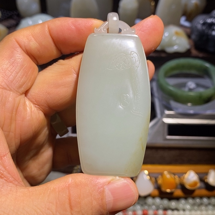 和田玉挂件未镶嵌风*松