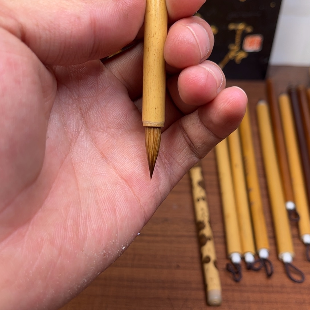 正月 古法狼毫 口径0.55 出锋1.9 两支