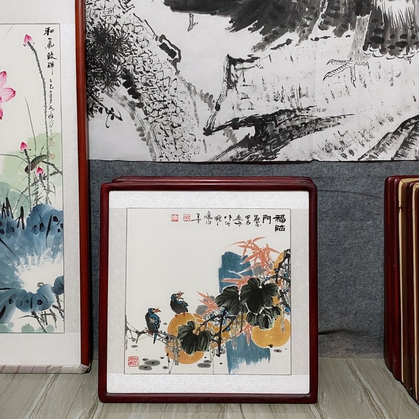 【闪购商品】国画书画作品带框65×65厘米