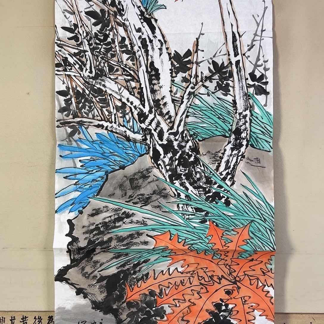 国画298 牡丹等植物生长于这里生长