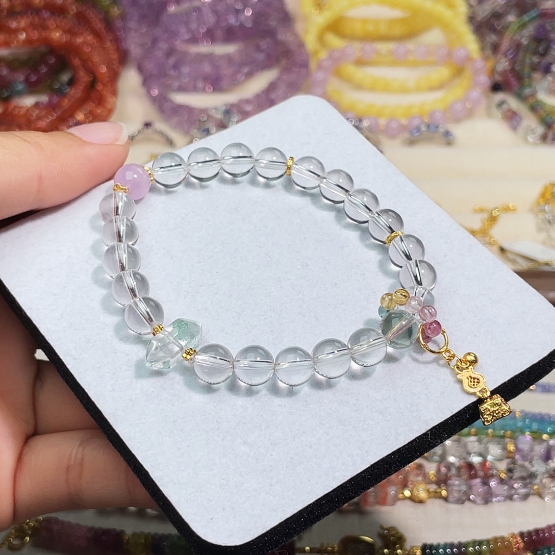 未镶嵌水晶手链白水晶设计款