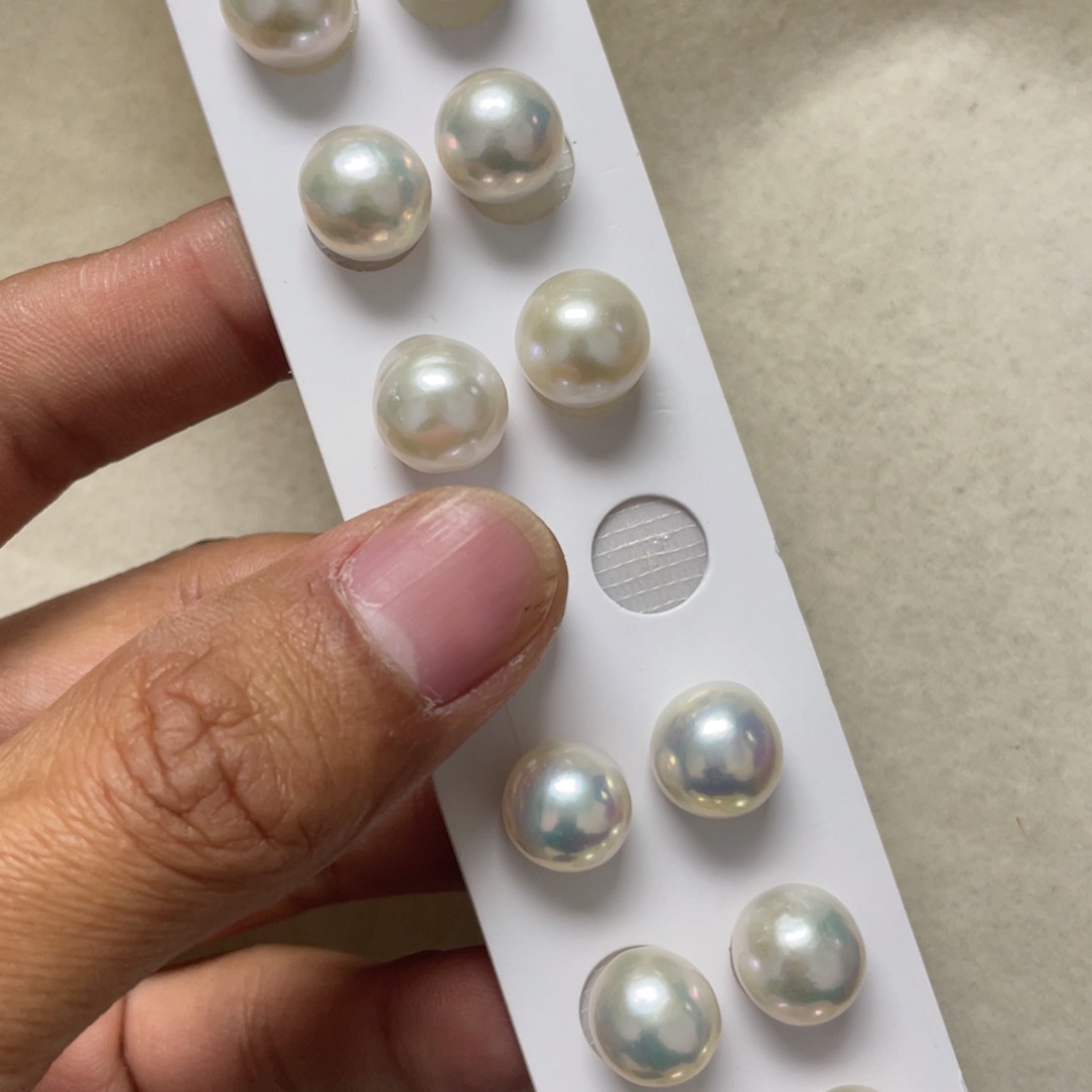 淡水珍珠耳饰银S925镶嵌多样性发一