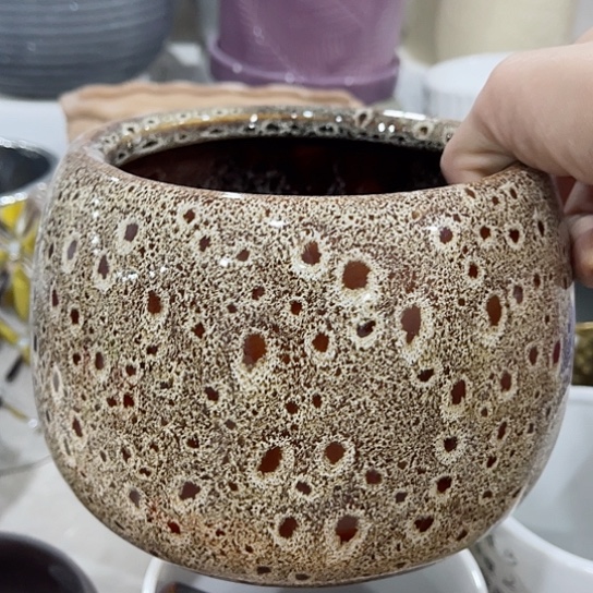 多肉绿植陶瓷花盆9.9包邮，有孔，微瑕