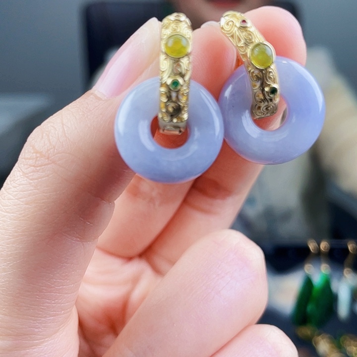 翡翠耳饰未镶嵌饰品