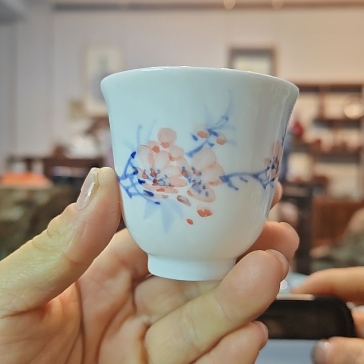 大*虎景德镇手工手绘梅花主人杯