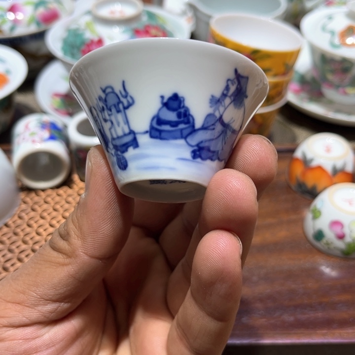 纯手绘精品盖碗杯