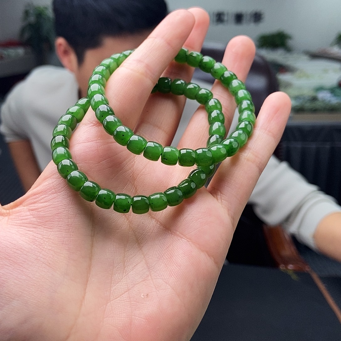 和田玉未镶嵌颈饰卡7手串 颜色多样性发拍一发一