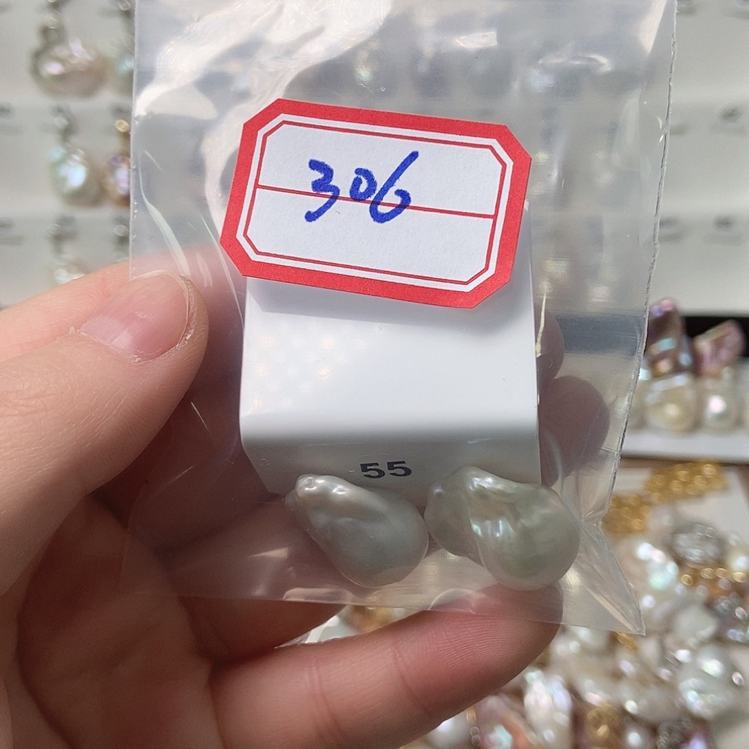 淡水珍珠吊坠银S925镶嵌Z*—