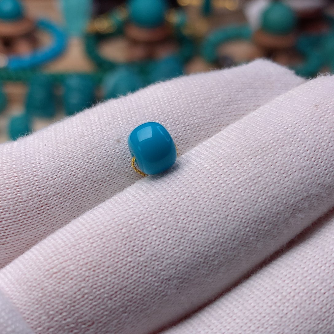 绿松石珠宝奇石未镶嵌7m m