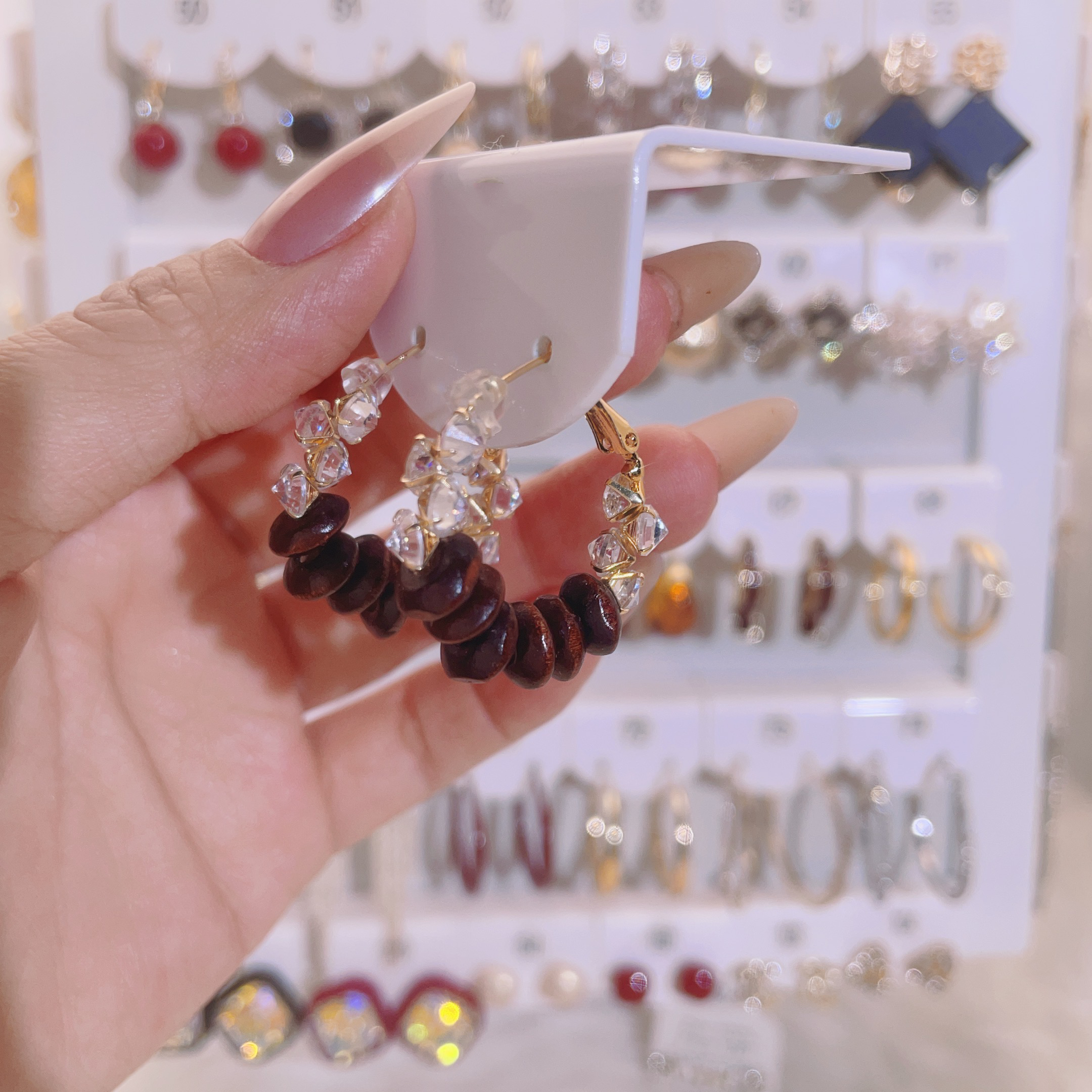 铜合金耳饰 气质轻奢百搭简约优雅精致网红设计师耳环F3058