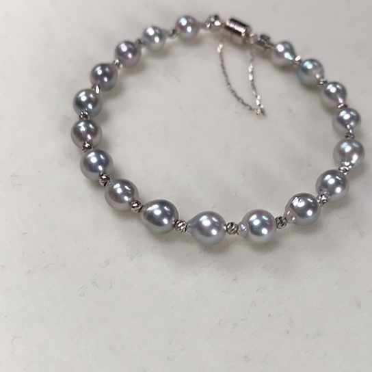 海水珍珠手串18K金镶嵌