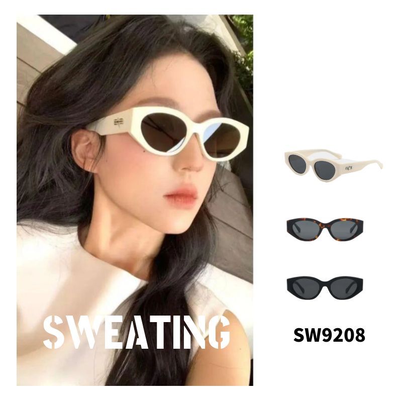 「SWEATING」时髦复古休闲简约猫眼百搭墨镜时尚太阳镜防紫外线