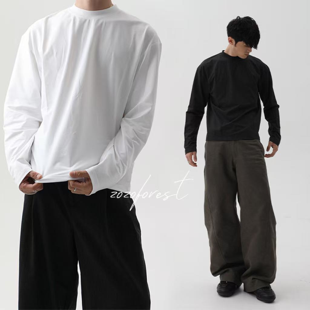 ZOZOFOREST【3284】“山系仿梭棉”透气基础通勤百搭打底长袖t恤卫衣