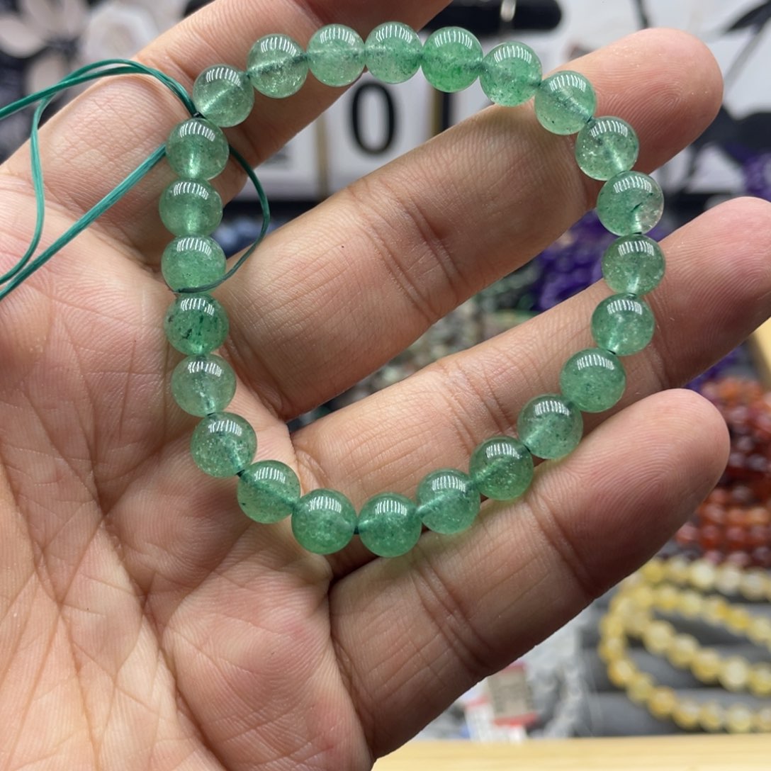 水晶手链未镶嵌绿草莓晶