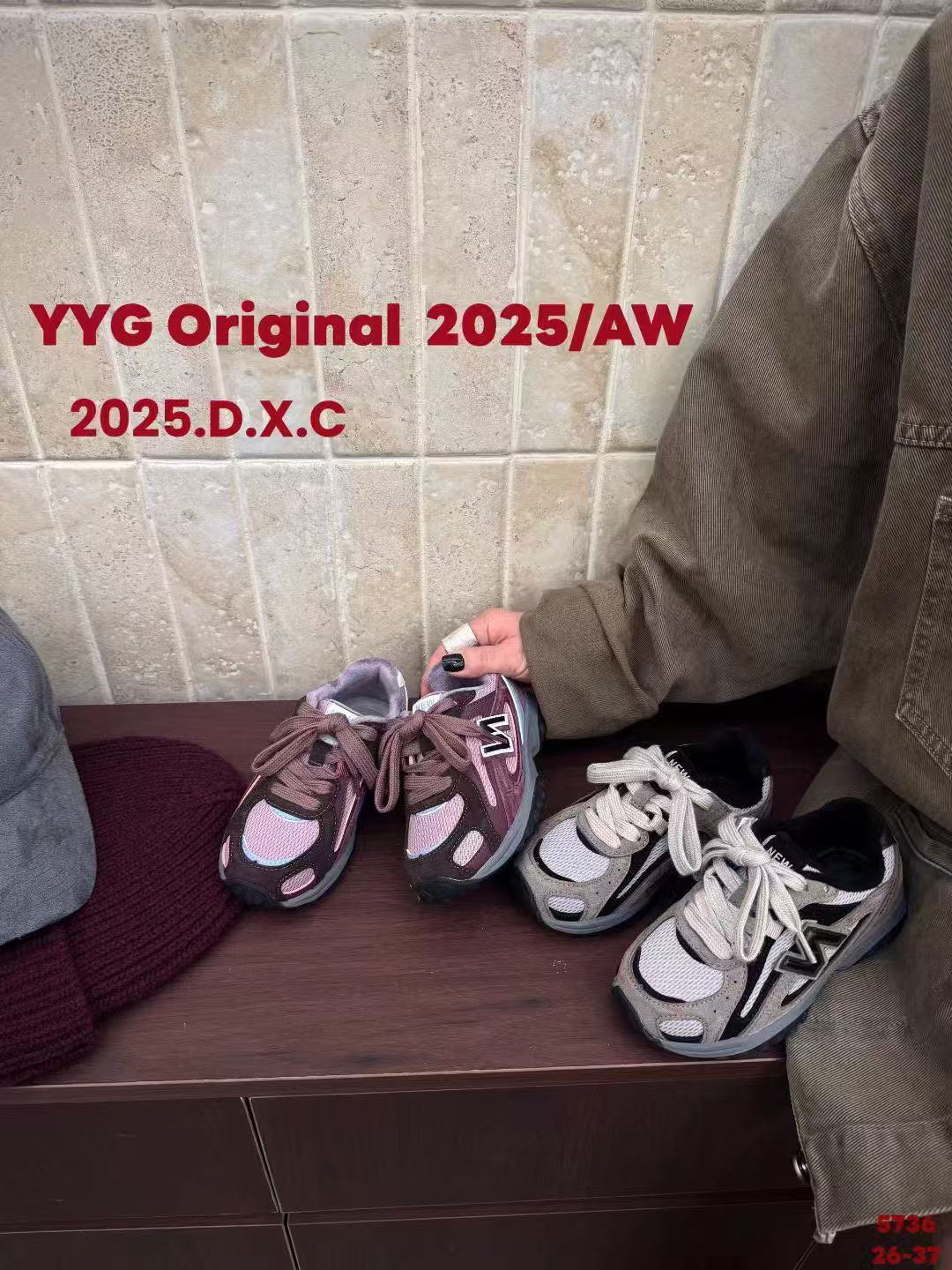【哲豹】YYG 2025冬季新款儿童潮N系阿甘鞋洋气魔术贴款休闲德训鞋