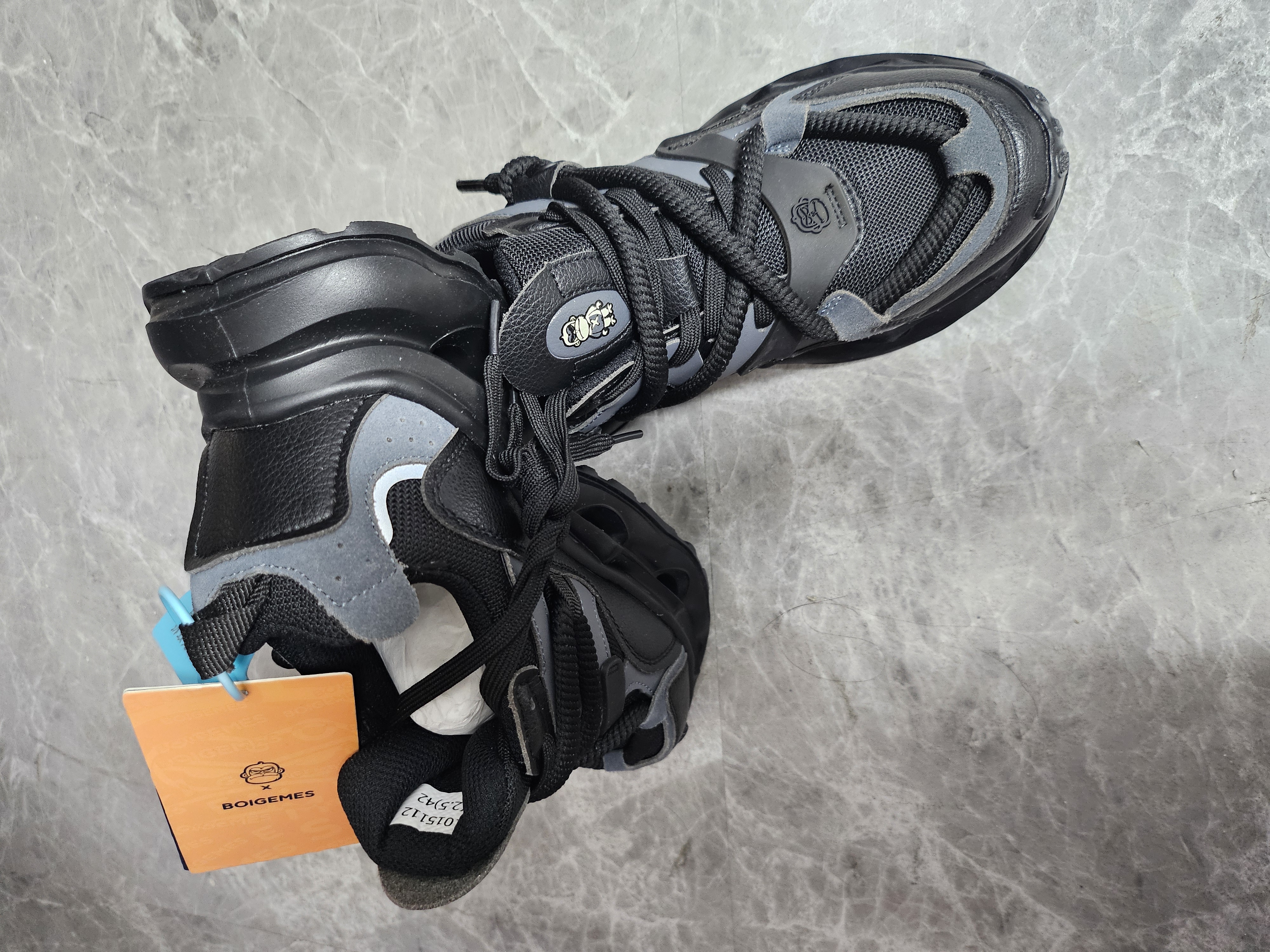 百孔2透气网面运动风老爹鞋男女款百搭休闲增高显瘦低帮潮鞋