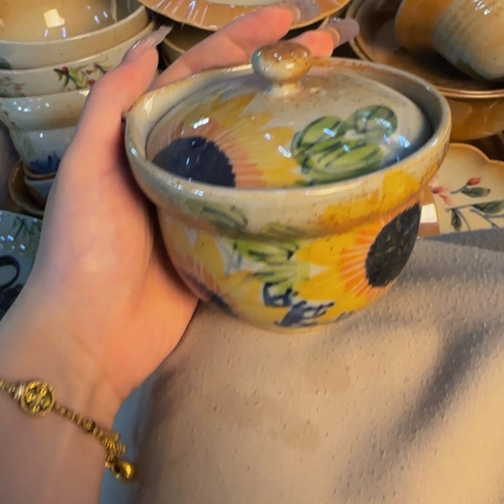 瓷片手工手绘细微不一样