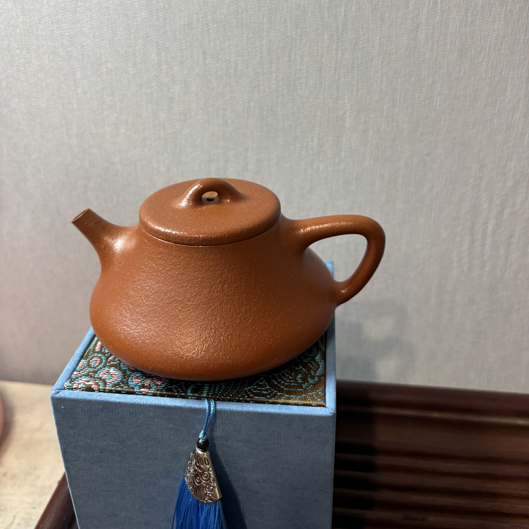 宜兴紫砂壶原矿降坡泥柱瓢200cc