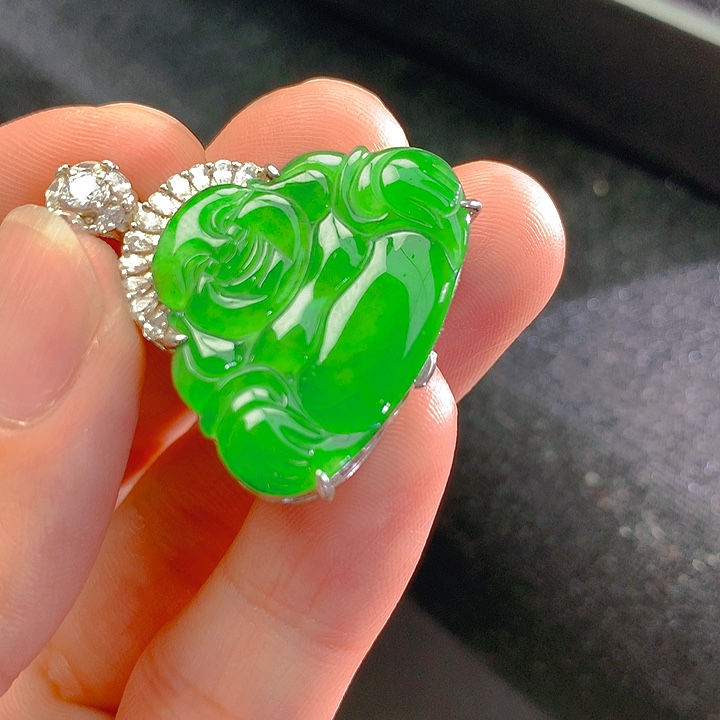 【闪购商品】翡翠银S925镶嵌颈饰翡翠