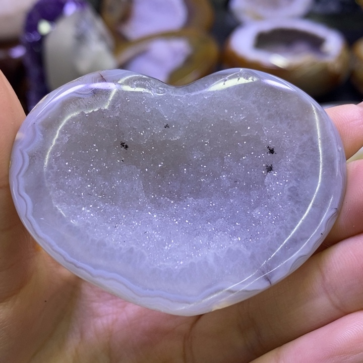 未镶嵌珠宝半成品水晶姜*一蓝软爱心