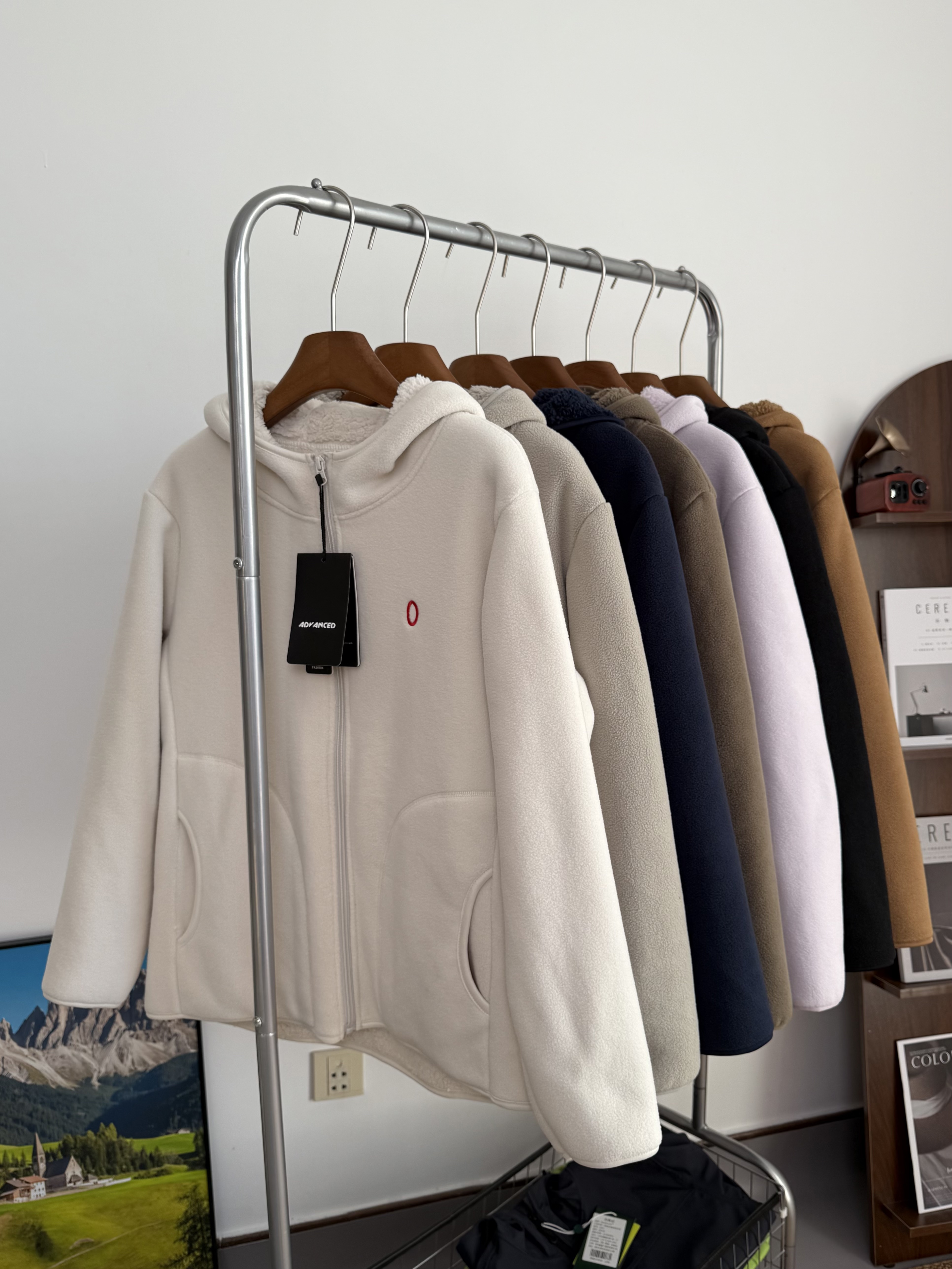 特价摇粒绒 一件过冬  复合加厚连帽摇粒绒外套减龄男女同款