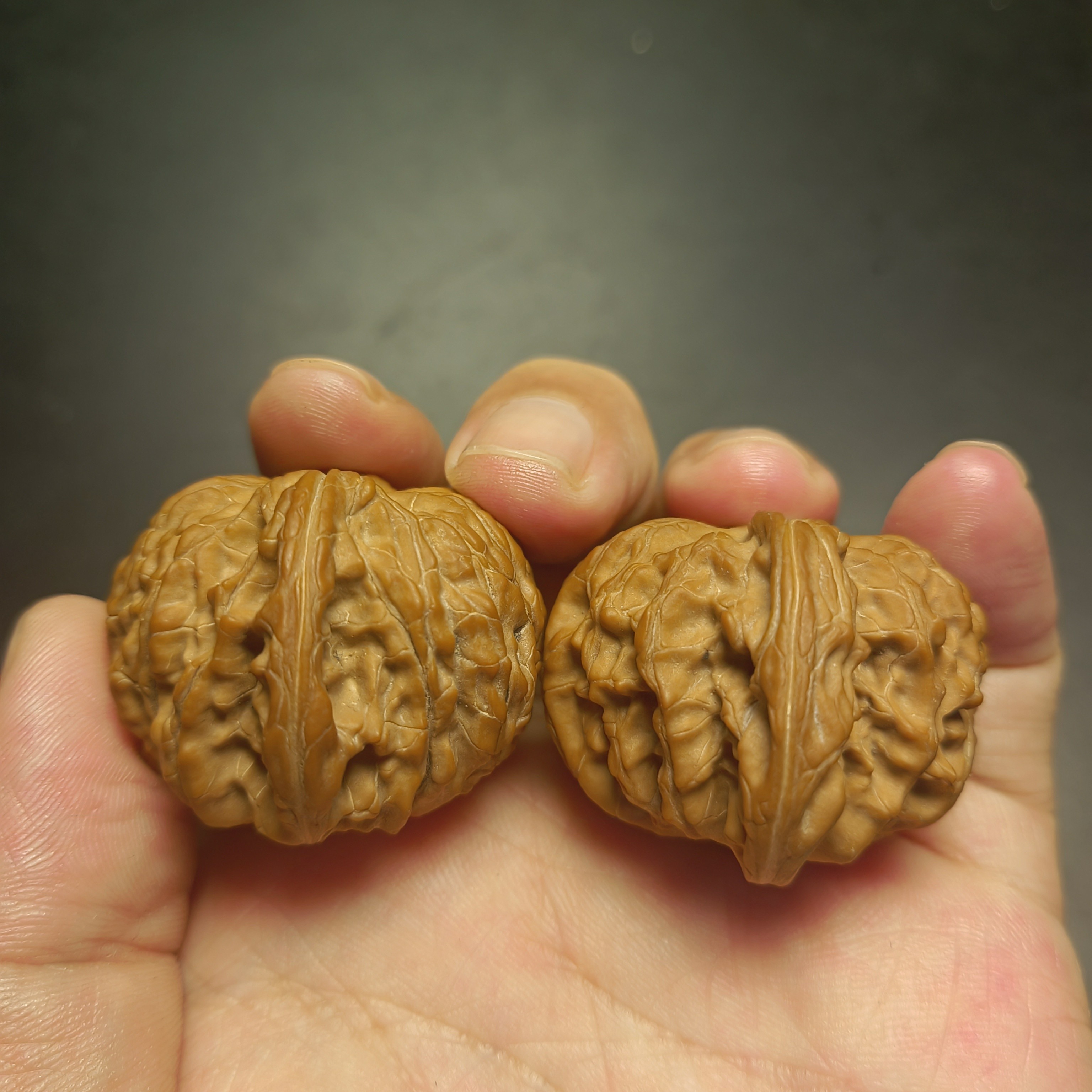 41尺手捻磨盘文玩核桃