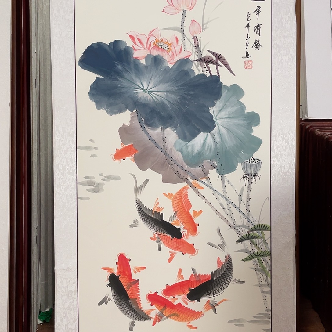 国画带框尺寸63*123厘米