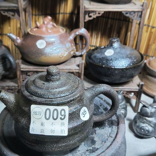 以***本黑砂009号手工正把壶微瑕不退不换