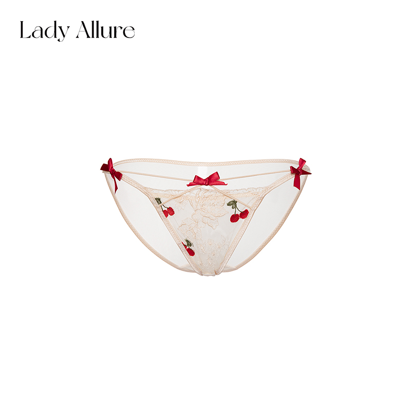 「LA」水果派对* 可爱纯欲网纱女式三角裤性感甜美水果图案薄内裤