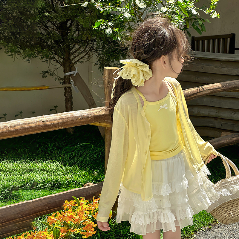 66公主女童防晒衣凉感夏季防晒服轻薄开衫外套 25S101