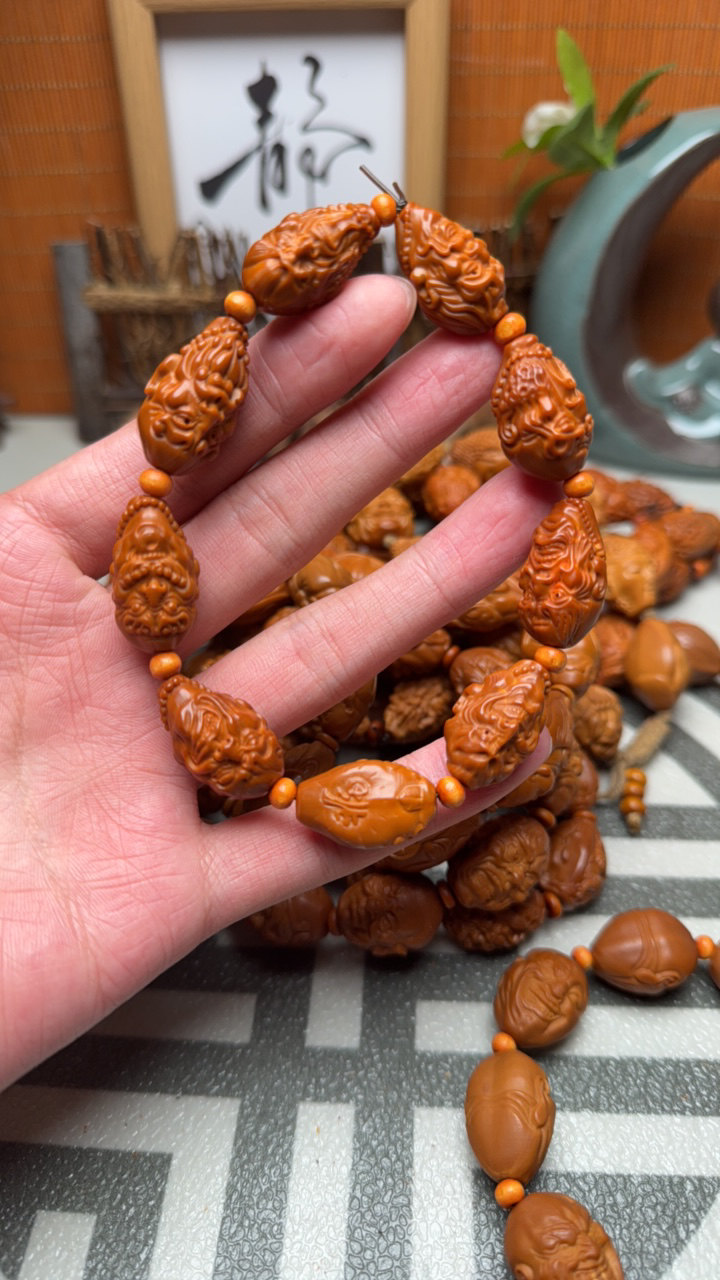 橄榄核雕工艺手串瑕疵福利