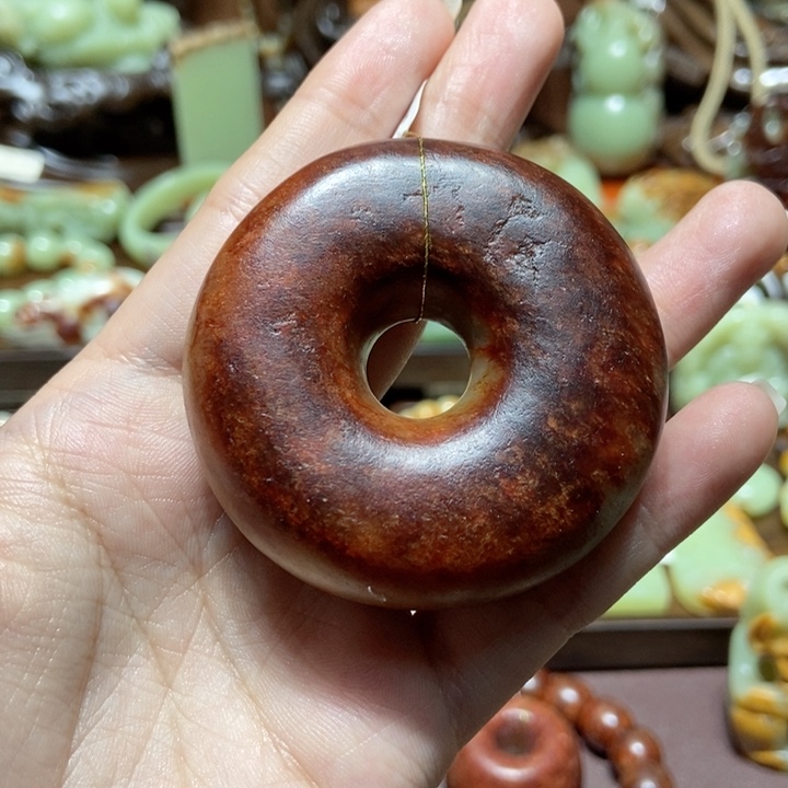 岫岩河磨玉（透闪石质玉）把件未镶嵌ღ**л