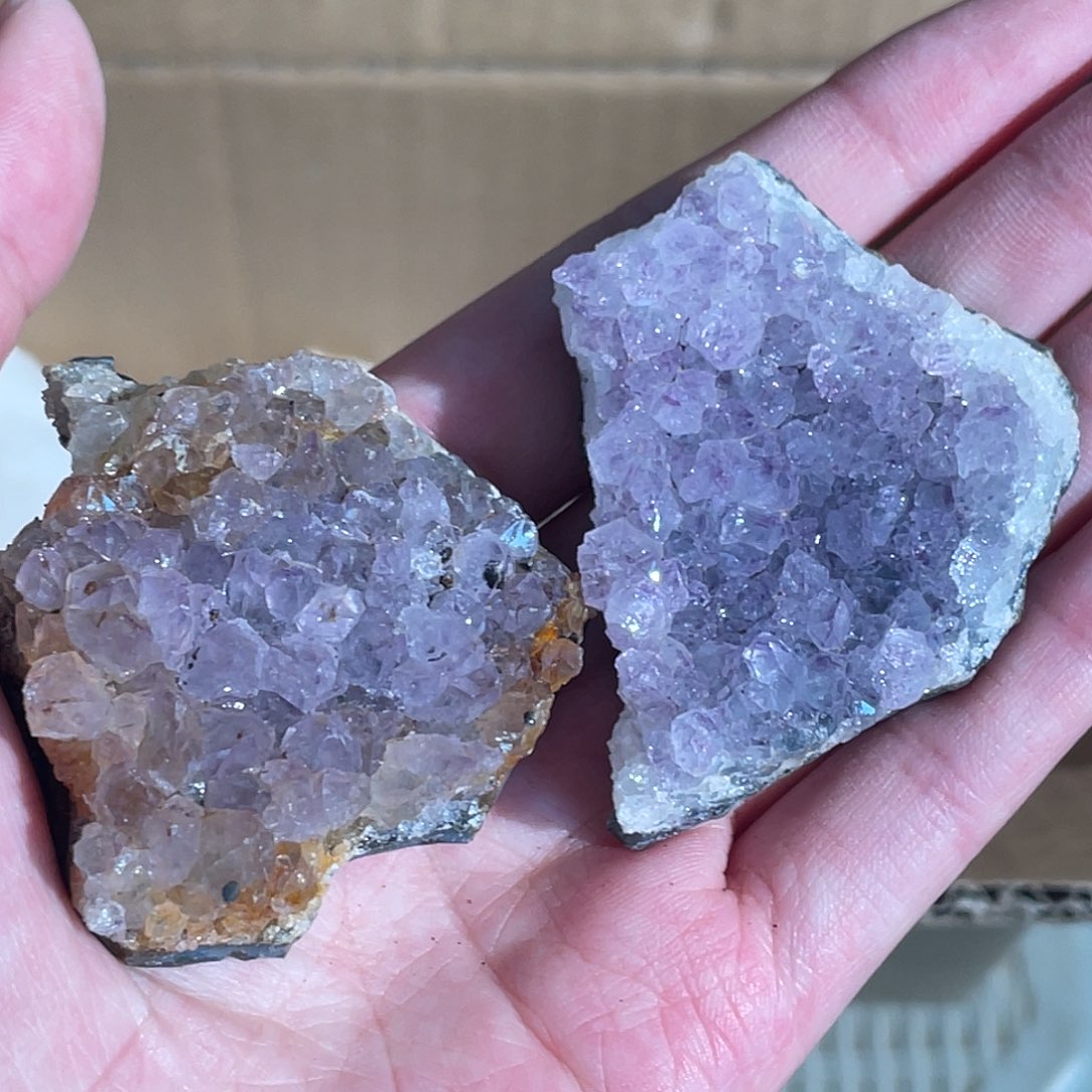 水晶未镶嵌手串紫晶片 13号