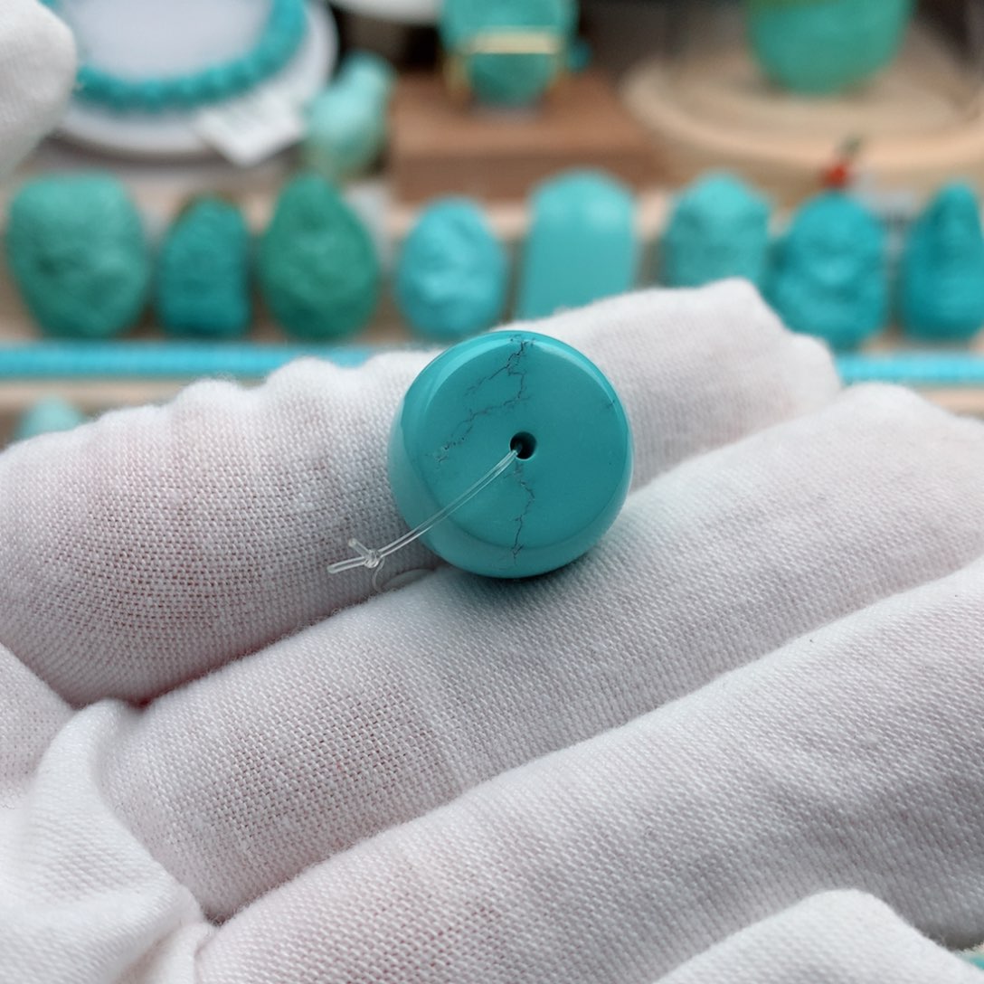 绿松石珠宝奇石未镶嵌17mm