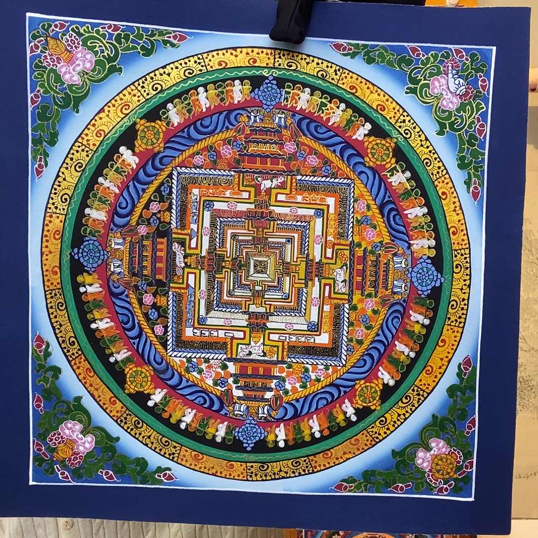 卷轴画纯手绘坛城唐卡30厘米