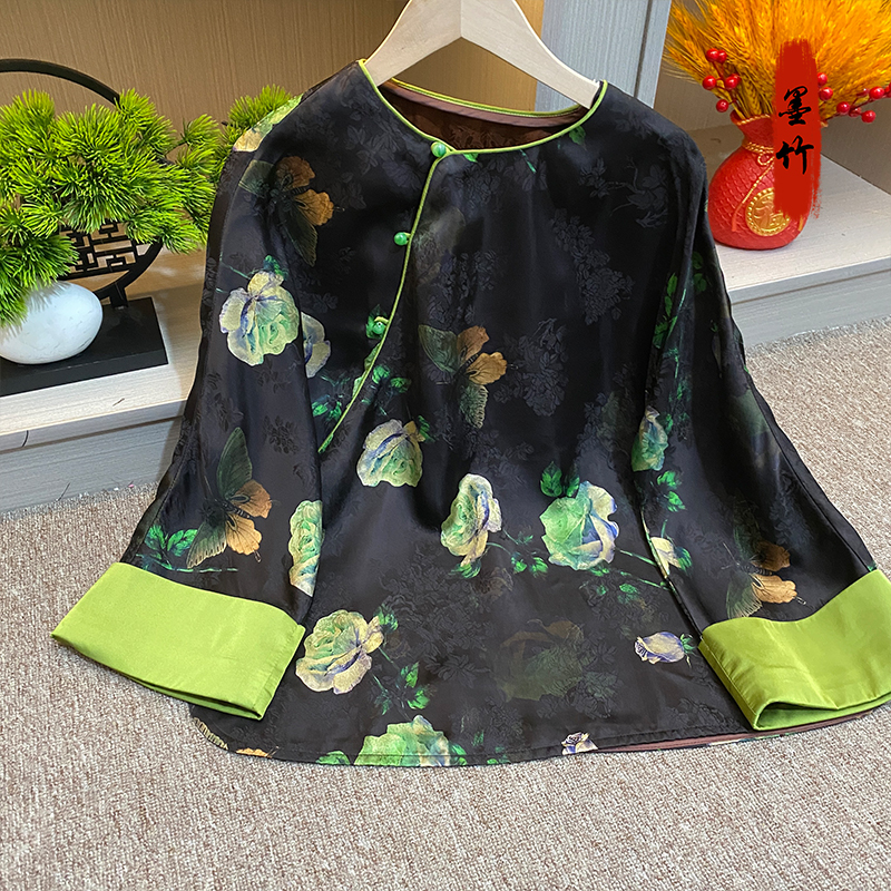 【69045】新中式国风国潮时尚气质女士上衣外套提花高级感中国风