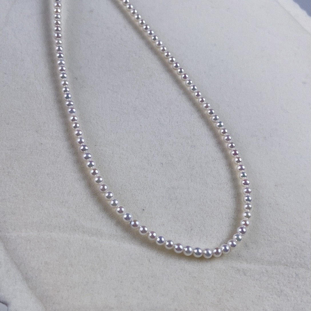 淡水珍珠颈饰18K金镶嵌