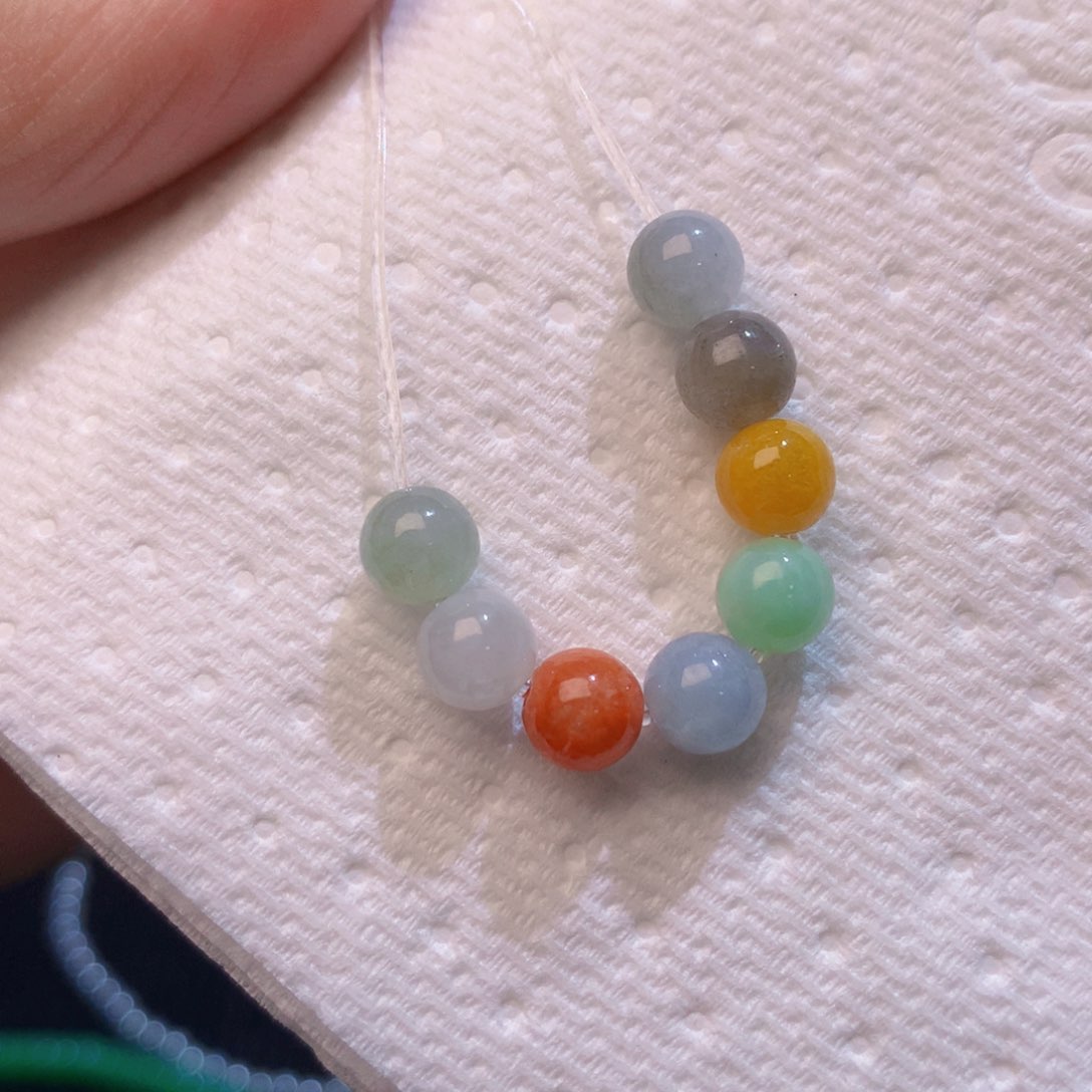 翡翠散珠七彩珠珠10