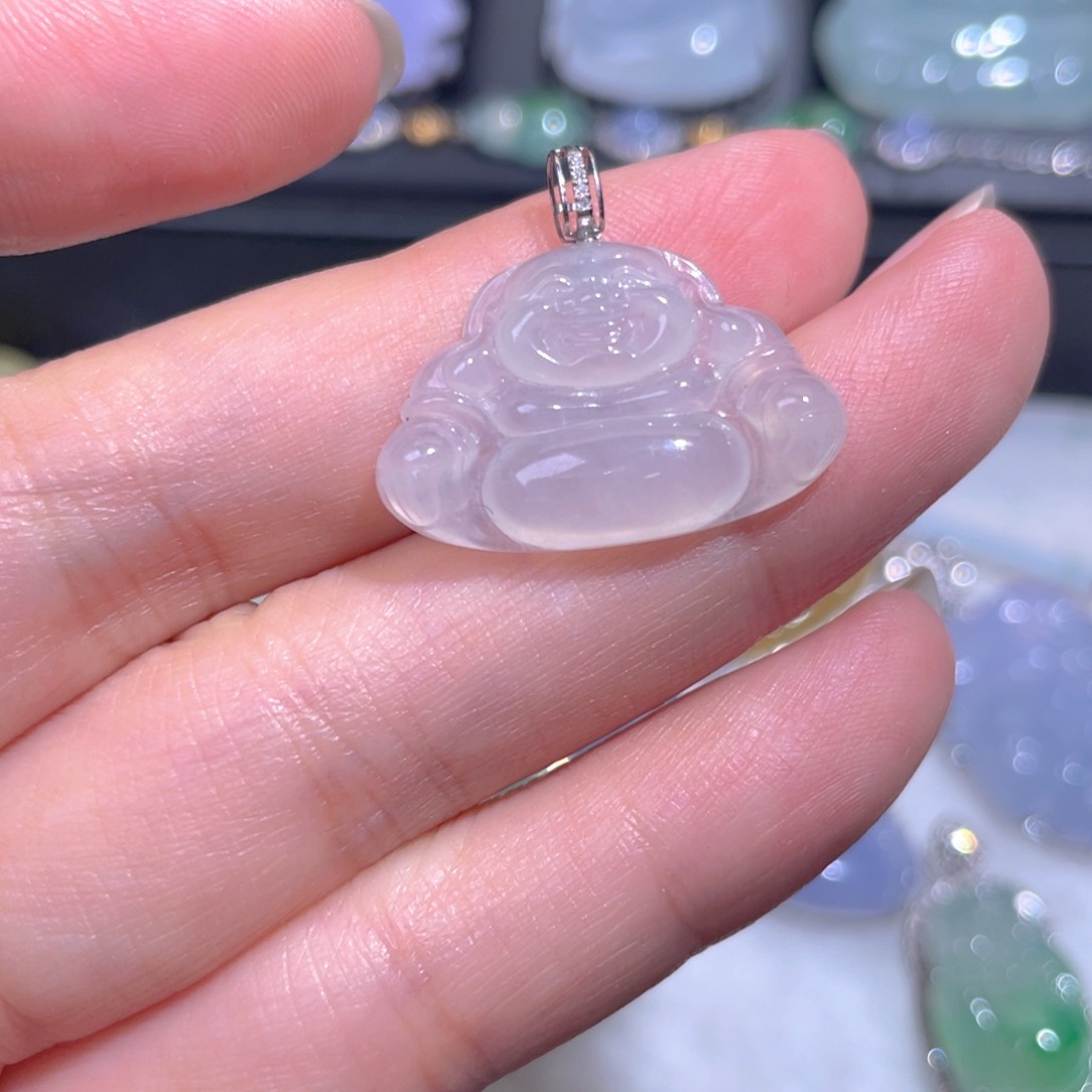 颈饰18K金镶嵌翡翠翡翠