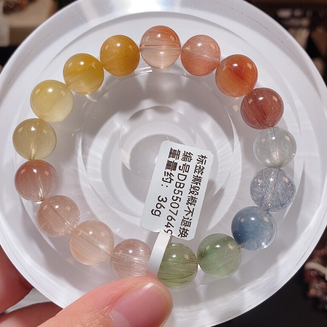 水晶手链未镶嵌F彩兔毛11.2