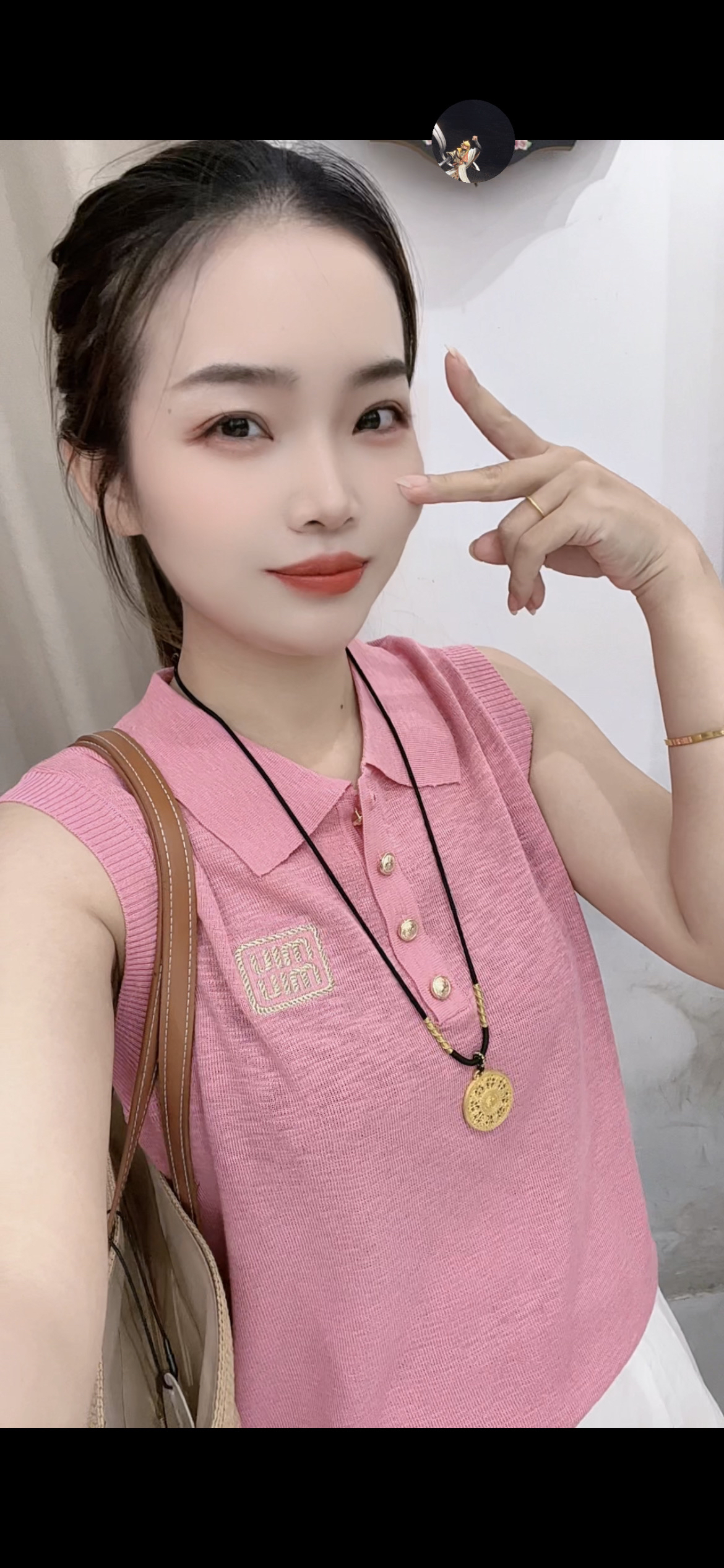 拼色刺绣毛针织衫字母夏季减龄显瘦女无袖百搭薄款