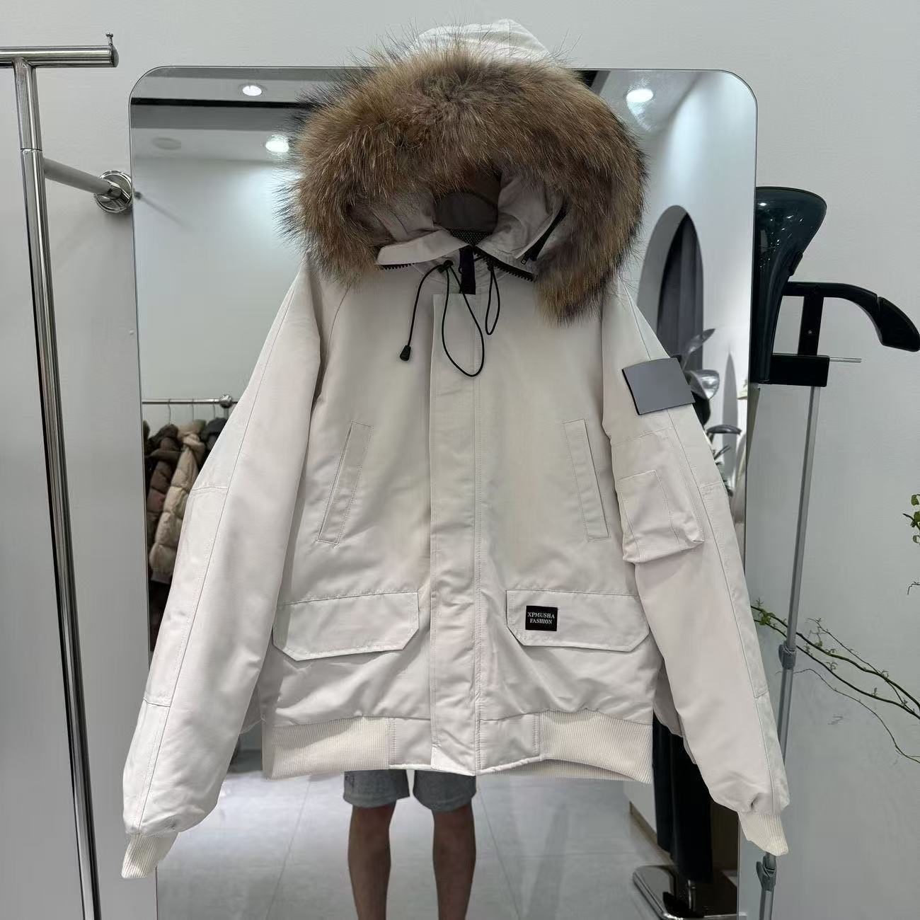 F 600-799 男款毛领男装羽绒服百搭复古港风保暖短款中长款袖型