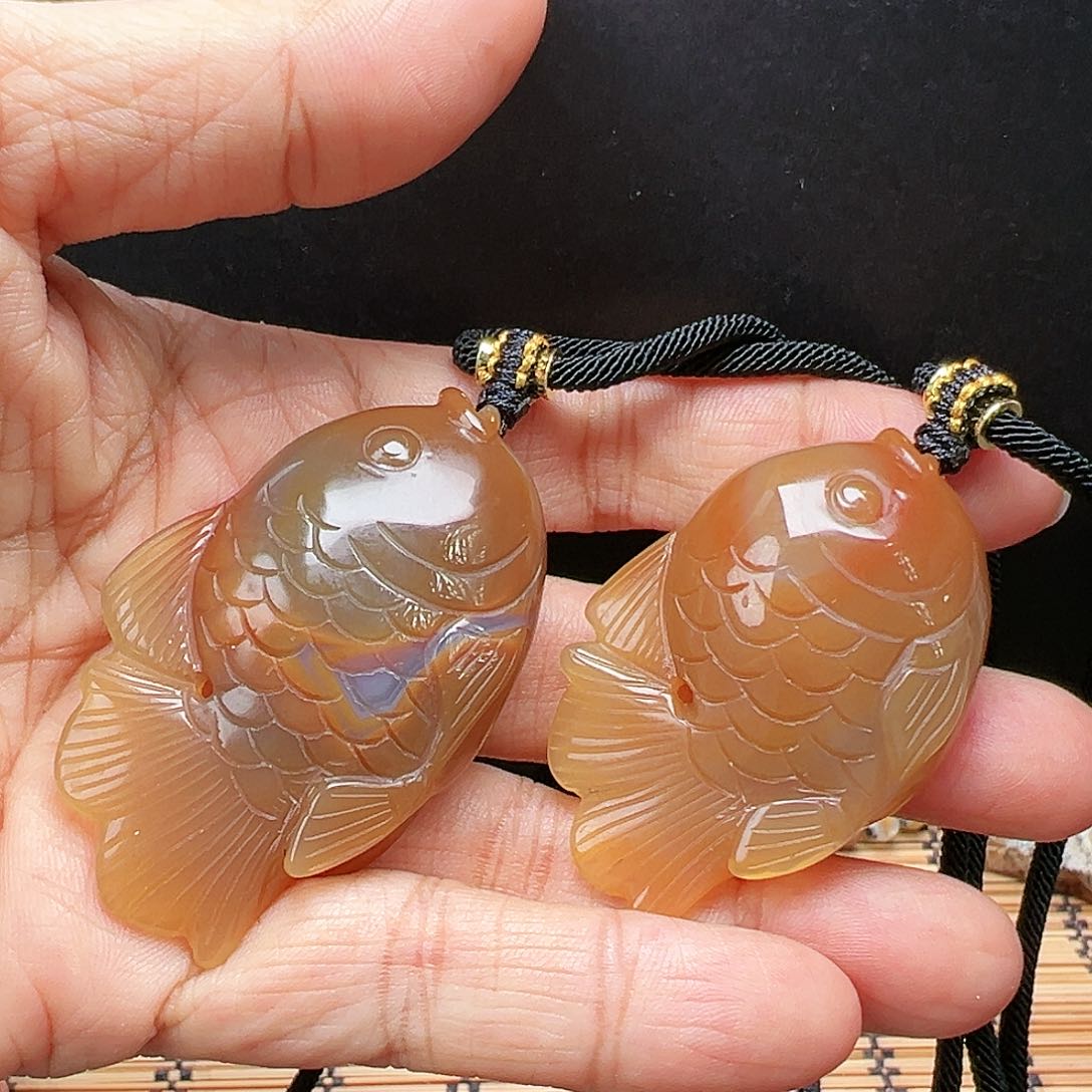 未镶嵌玛瑙/玉髓珠宝半成品随机2发一
