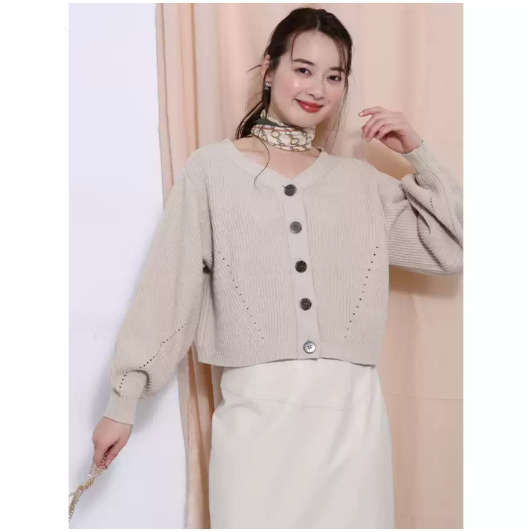 【Montendre】 秋季新款 M 气质宽松纯色V领短款针织开衫