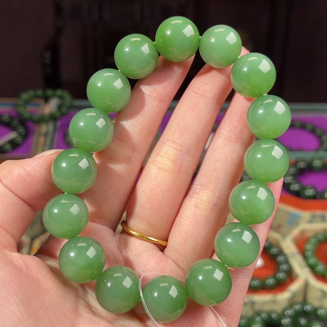 和田玉（碧玉）未镶嵌手串