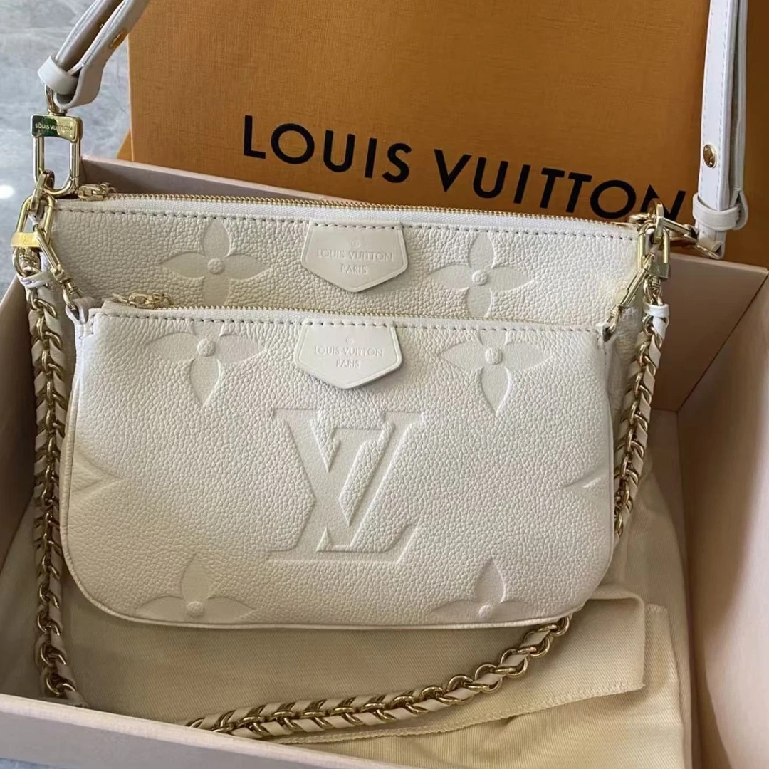 95新 LouisVuitton/路易威登 lv四合一全皮白/优品