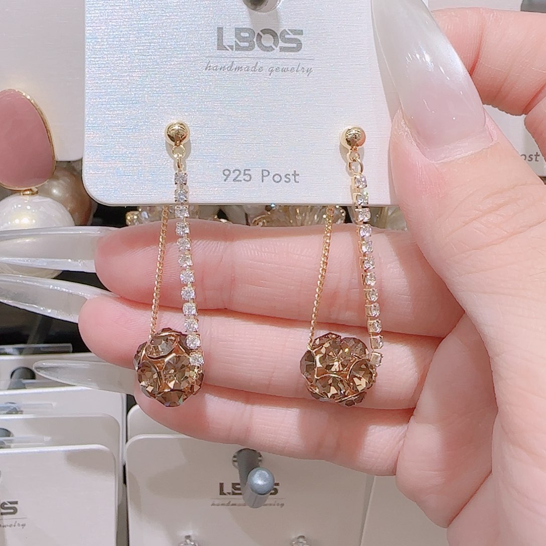 锆石铜合金925银耳环