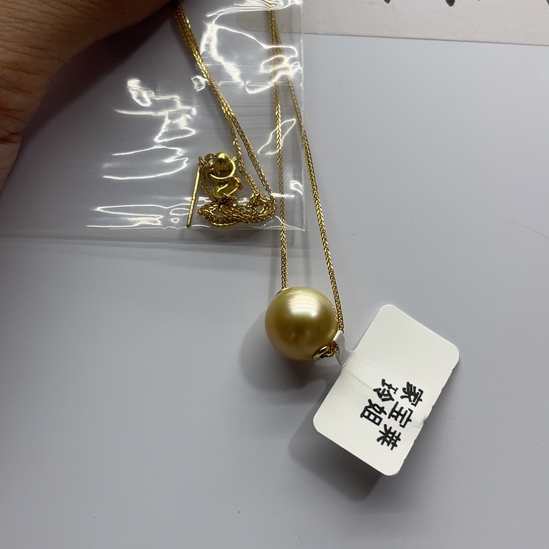 海水珍珠银S925镶嵌颈饰