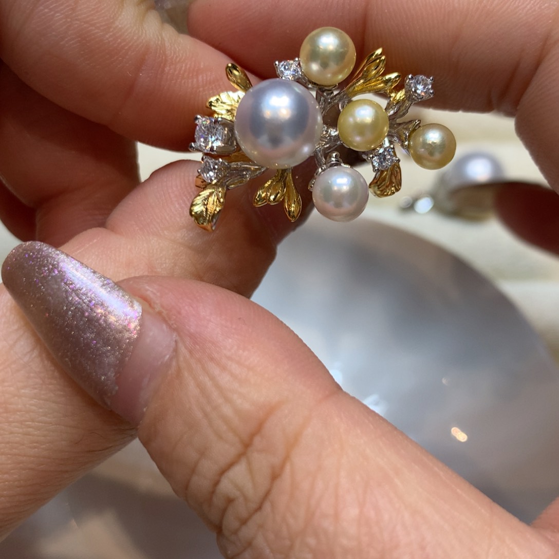 海水珍珠戒指银S925镶嵌